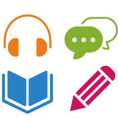 4技能を強化（聞く/話す/読む/書く）