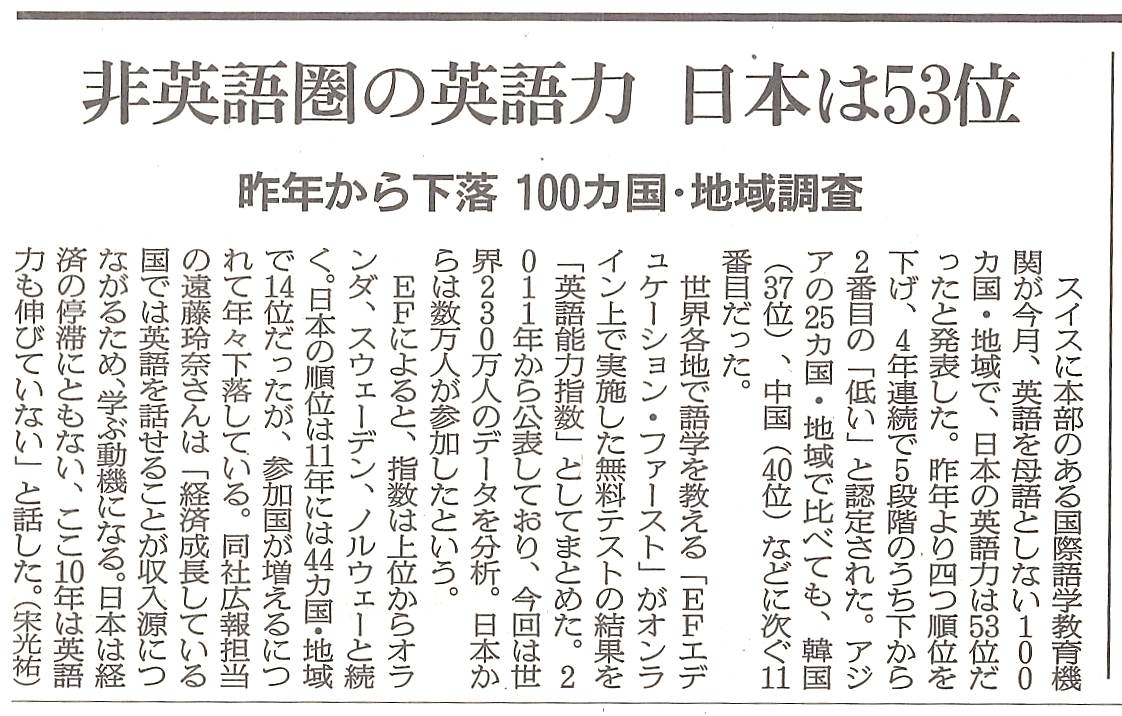 PISA(学習到達度調査）で「読解力」日本15位